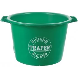 Ведро для прикормки Traper 40л (зеленый, красный)